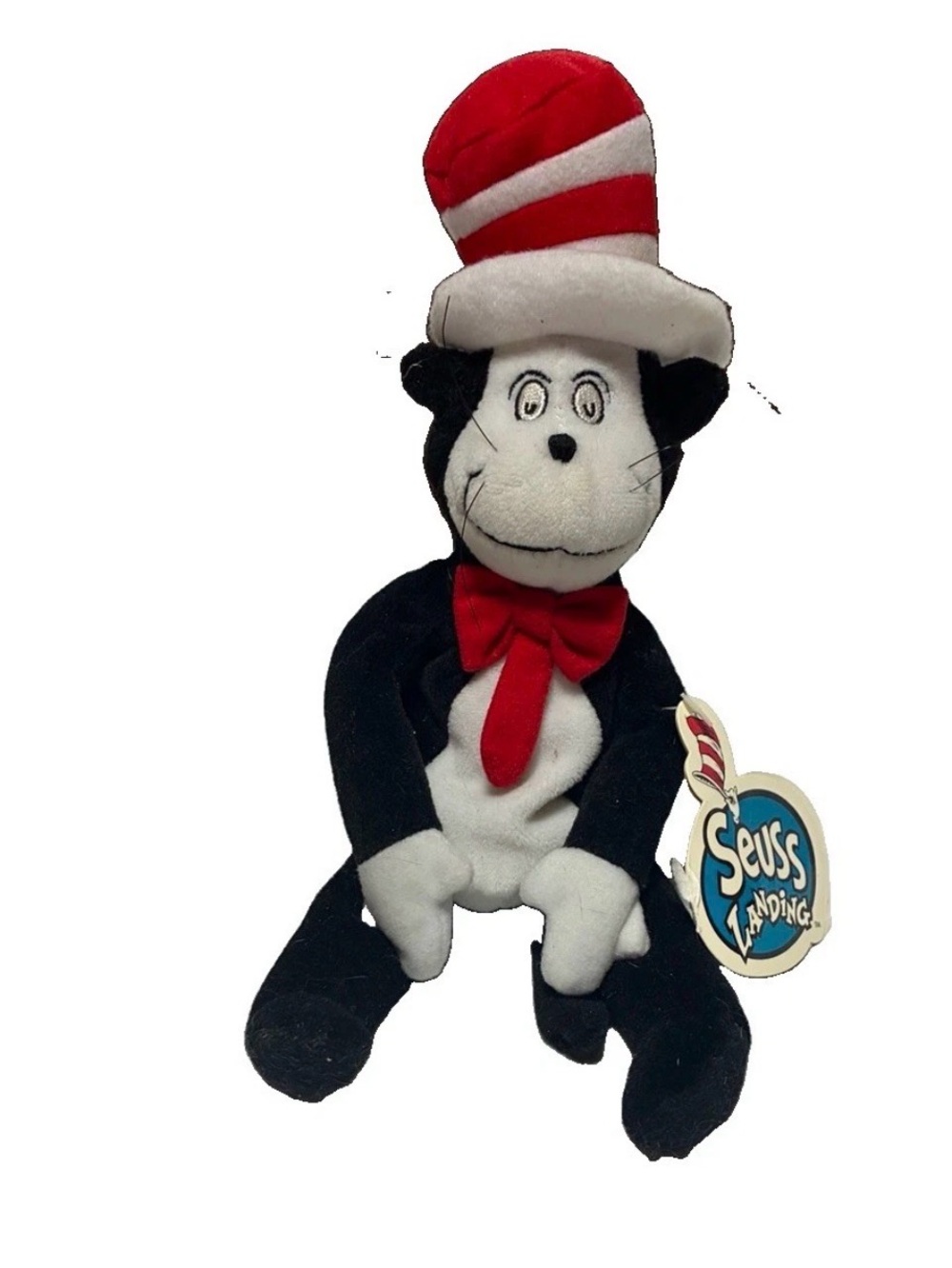 1998 Cat In The Hat Plush Dr. Seuss Landing Bean Bag Toy NEW w/ Tag Universal